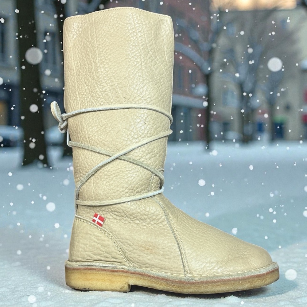 DUCKFEET Silkeborg Cream Leather Winter Boots